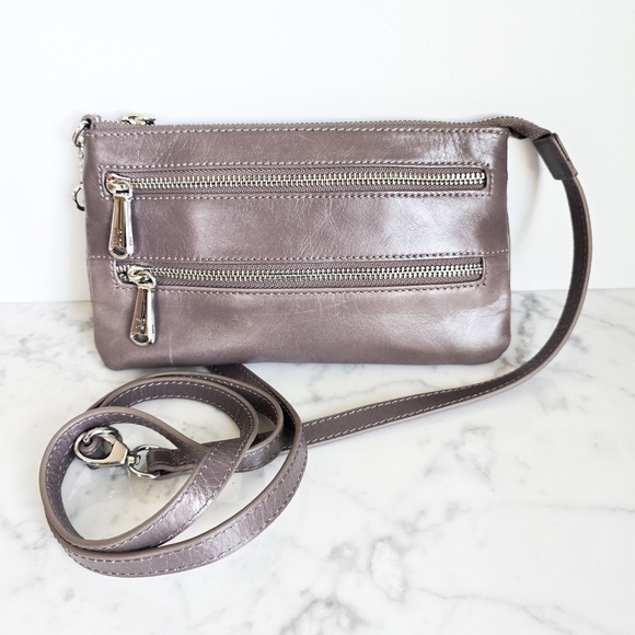 HOBO International New Taupe Mara Leather Convertible Shoulder Crossbody Purse - Picture 1 of 14